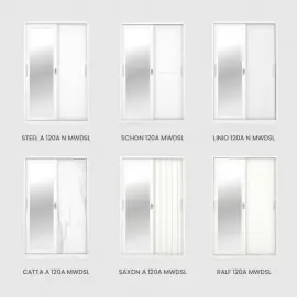 PIRA - STEEL A 120A N MWDSL LEMARI PAKAIAN BESI SLIDING / PINTU GESER warna WHITE - PIRA - foto 8