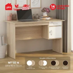PIRA METROPOLIS - MT 122 N MEJA KERJA / KANTOR warna SONOMA OAK - WHITE - METROPOLIS - foto 1
