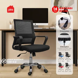 PIRA WORK - REY A OC PR KURSI KERJA / KURSI KANTOR warna BLACK - PIRA WORK - foto 1