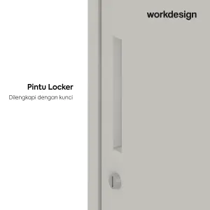 WORKDESIGN BURO MLK 3X3 LOKER BESI / LEMARI LOKER warna WHITE - WORKDESIGN - foto 3