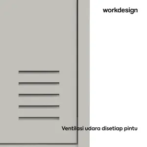 WORKDESIGN BURO MLK 3X3 LOKER BESI / LEMARI LOKER warna WHITE - WORKDESIGN - foto 5