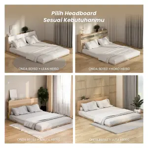 PIRA -  ONDA BD160 DIPAN / DIPAN TEMPAT TIDUR / ALAS KASUR / RANJANG warna PRO OAK - PIRA - foto 2
