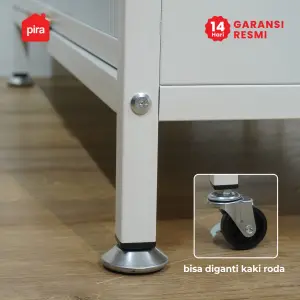 PIRA - REGALL AVA MSU 100T5 LEMARI DAPUR / RAK DAPUR / RAK DAPUR BESI / RAK SUSUN SERBAGUNA warna WHITE - PIRA - foto 7