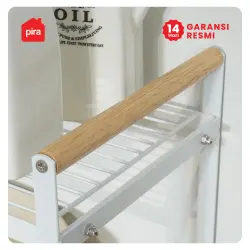 PIRA HOME - KAWA XL RB RAK PENYIMPANAN SERBAGUNA / RAK DAPUR / RAK BUMBU / RAK SUSUN BESI warna WHITE - PIRA HOME - foto 3