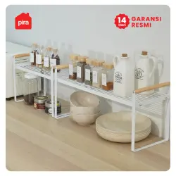 PIRA HOME - KAWA XL RB RAK PENYIMPANAN SERBAGUNA / RAK DAPUR / RAK BUMBU / RAK SUSUN BESI warna WHITE - PIRA HOME - foto 6