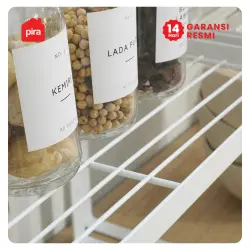 PIRA HOME - KAWA XL RB RAK PENYIMPANAN SERBAGUNA / RAK DAPUR / RAK BUMBU / RAK SUSUN BESI warna WHITE - PIRA HOME - foto 7