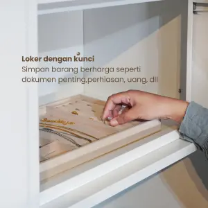 PIRA - SHUTTER 90 MWDSL LEMARI PAKAIAN BESI SLIDING / PINTU GESER warna WHITE - PIRA - foto 7