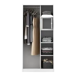 PIRA - STEEL 90 A MWDSL LEMARI PAKAIAN BESI SLIDING / PINTU GESER warna WHITE - METROPOLIS - foto 9
