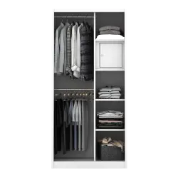 PIRA - STEEL 90 A MWDSL LEMARI PAKAIAN BESI SLIDING / PINTU GESER warna WHITE - METROPOLIS - foto 8