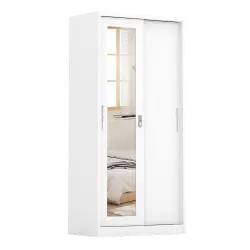 PIRA - STEEL 90 A MWDSL LEMARI PAKAIAN BESI SLIDING / PINTU GESER warna WHITE - METROPOLIS - foto 4
