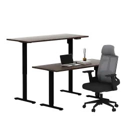 WORKDESIGN - TOTA NATU TT160 MEJA KERJA ELEKTRIK / ADJUSTABLE STANDING DESK - BROWN WALNUT - foto 6