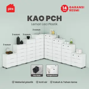 PIRA METROPOLIS - KAO PCH5+2 LEMARI LACI PLASTIK / LEMARI PLASTIK / DRAWER PLASTIK / LEMARI BAYI / LEMARI PAKAIAN ANAK warna WHITE - PIRA METROPOLIS - foto 6