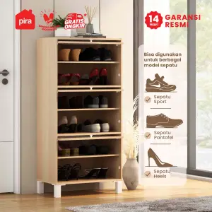 PIRA METROPOLIS -  KORYU SR60 RAK SEPATU / LEMARI SEPATU / RAK SERBAGUNA warna PRO OAK - PIRA METROPOLIS - foto 3