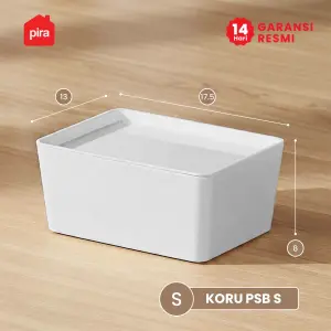 PIRA - KORU PSB KOTAK PENYIMPANAN / BOX PENYIMPANAN BARANG / BOX PLASTIK / KOTAK PLASTIK / CONTAINER BOX PLASTIK warna WHITE - PIRA - foto 1