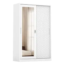 PIRA BAVARIAN - KUNST 120 MWDSL LEMARI PAKAIAN BESI SLIDING PINTU GESER warna WHITE - BAVARIAN - foto 2