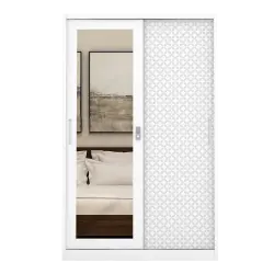 PIRA BAVARIAN - KUNST 120 MWDSL LEMARI PAKAIAN BESI SLIDING PINTU GESER warna WHITE - BAVARIAN - foto 3