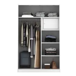 PIRA BAVARIAN - KUNST 120 MWDSL LEMARI PAKAIAN BESI SLIDING PINTU GESER warna WHITE - BAVARIAN - foto 6