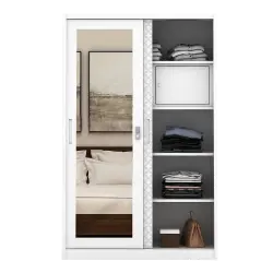 PIRA BAVARIAN - KUNST 120 MWDSL LEMARI PAKAIAN BESI SLIDING PINTU GESER warna WHITE - BAVARIAN - foto 4