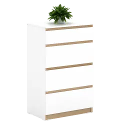 PIRA - LINUS CH4 LEMARI LACI warna WHITE SM - PRO OAK - LINES - PIRA - foto 3