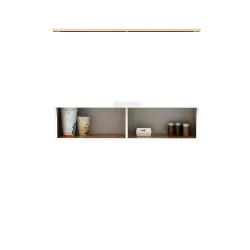 PIRA METROPOLIS OX - ARUNA KC WU80F RB RAK DAPUR / RAK GANTUNG DAPUR / KITCHEN SET ATAS 2 PINTU FLIP DENGAN RAK BUMBU warna WHITE - PRO OAK - PIRA METROPOLIS OX - foto 3