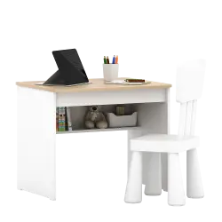 PIRA KIDS - MYKO DKK60 MEJA BELAJAR ANAK warna WHITE SM - PRO OAK - PIRA KIDS - foto 4