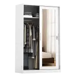 PIRA - STEEL 120N MWDSL LEMARI PAKAIAN BESI SLIDING / PINTU GESER warna WHITE - METROPOLIS - foto 7