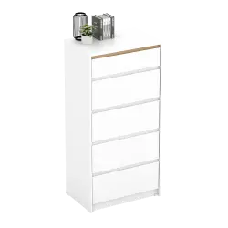PIRA METROPOLIS OX -  HIRO CH5 LEMARI LACI 5 SUSUN warna WHITE - PRO OAK - PIRA METROPOLIS OX - foto 4