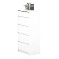 PIRA METROPOLIS OX -  HIRO CH5 LEMARI LACI 5 SUSUN warna WHITE - PRO OAK - PIRA METROPOLIS OX - foto 5