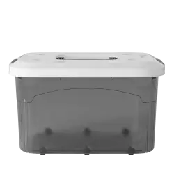 PIRA HOME -  MIZU PSB 95L CONTAINER BOX / BOX PLASTIK / KOTAK PENYIMPANAN warna CLEAR GREY - PIRA HOME - foto 4