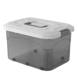 PIRA HOME -  MIZU PSB 95L CONTAINER BOX / BOX PLASTIK / KOTAK PENYIMPANAN warna CLEAR GREY - PIRA HOME - foto 5