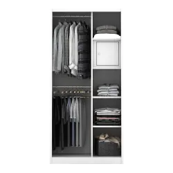 PIRA - LINIO 90A N MWDSL LEMARI PAKAIAN BESI SLIDING / PINTU GESER warna WHITE - PIRA - foto 6