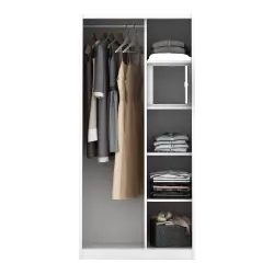 PIRA - LINIO 90A N MWDSL LEMARI PAKAIAN BESI SLIDING / PINTU GESER warna WHITE - PIRA - foto 7