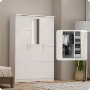 PIRA METROPOLIS -  ALBA BAZ 3P LEMARI PAKAIAN 3 PINTU warna WHITE - METROPOLIS - foto 2