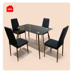PIRA BAVARIAN - SONIA DTS 2 SET MEJA MAKAN warna DARK BLUE - DARK BROWN - BAVARIAN - foto 1