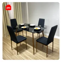 PIRA BAVARIAN - SONIA DTS 2 SET MEJA MAKAN warna DARK BLUE - DARK BROWN - BAVARIAN - foto 2