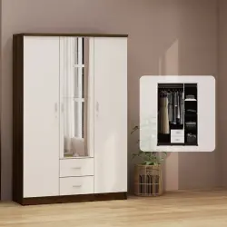 PIRA METROPOLIS OX - ASTA 3PL LEMARI PAKAIAN 3 PINTU warna AMERICAN WALNUT - WHITE - PIRA METROPOLIS OX - foto 11