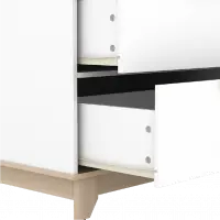 PIRA METROPOLIS -  BEN CH3+3 LEMARI LACI 3+3 SUSUN / KABINET warna PRO OAK - WHITE - PIRA METROPOLIS - foto 15
