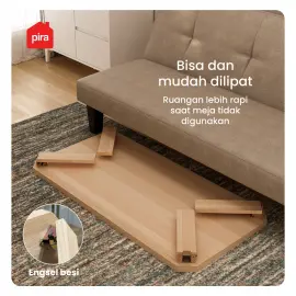 PIRA - TABE CT120 MEJA TAMU / MEJA MAKAN LIPAT LESEHAN / MEJA BELAJAR LIPAT LESEHAN warna PRO OAK - PIRA - foto 2