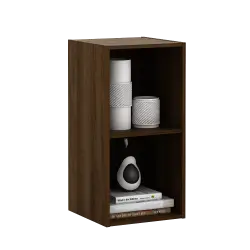 PIRA METROPOLIS -  HAKO SU 2X1 RAK 2 SUSUN / RAK SUSUN SERBAGUNA / RAK BUKU warna BROWN WALNUT - PIRA METROPOLIS - foto 4