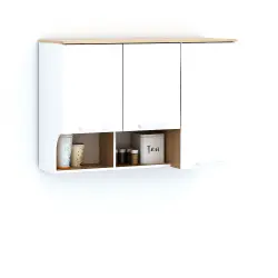 PIRA METROPOLIS OX -  HANA KC WU90 RB RAK DAPUR / RAK GANTUNG DAPUR / KITCHEN SET ATAS 3 PINTU DENGAN RAK BUMBU warna WHITE - PRO OAK - PIRA METROPOLIS - foto 8
