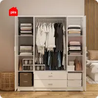 PIRA METROPOLIS OX - ASTA 4PL A LEMARI PAKAIAN 4 PINTU DENGAN LACI warna WHITE - PIRA METROPOLIS - foto 9