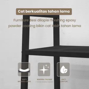 PIRA - HOGAN MSU 100X180 RAK BESI / RAK SUSUN SERBAGUNA / RAK SUSUN BESI / RAK PENYIMPANAN warna BLACK - PIRA - foto 7