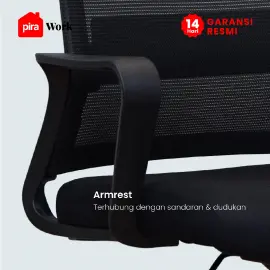 PIRA WORK - KYLO A EC KURSI KERJA / KURSI KANTOR / KURSI EKSEKUTIF warna BLACK - GREY - PIRA WORK - foto 5