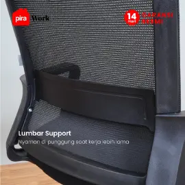 PIRA WORK - KYLO A EC KURSI KERJA / KURSI KANTOR / KURSI EKSEKUTIF warna BLACK - GREY - PIRA WORK - foto 6