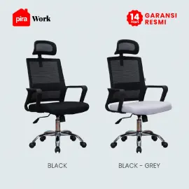 PIRA WORK - KYLO A EC KURSI KERJA / KURSI KANTOR / KURSI EKSEKUTIF warna BLACK - GREY - PIRA WORK - foto 9
