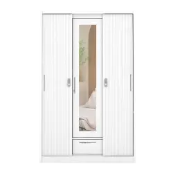 PIRA - LINIO 3A SSL MWD LEMARI PAKAIAN BESI 3 PINTU SLIDING / PINTU GESER warna WHITE - PIRA - foto 3