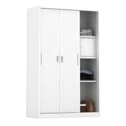 PIRA - LINIO 3A SSL MWD LEMARI PAKAIAN BESI 3 PINTU SLIDING / PINTU GESER warna WHITE - PIRA - foto 5