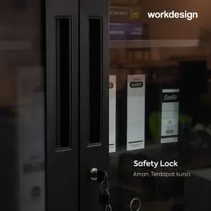 WORKDESIGN BURO AVA MBC 2 HG RAK BUKU BESI / LEMARI ARSIP KANTOR warna BLACK - WORKDESIGN - foto 8