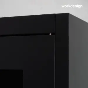 WORKDESIGN BURO AVA MBC 2 HG RAK BUKU BESI / LEMARI ARSIP KANTOR warna BLACK - WORKDESIGN - foto 9