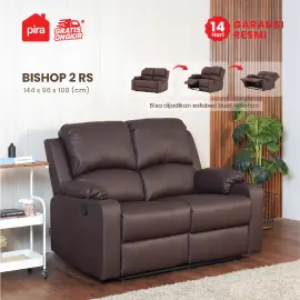 PIRA - BISHOP 2 RS SOFA RECLINER / SOFA 2 SEAT warna DARK BROWN - BAVARIAN - foto 1